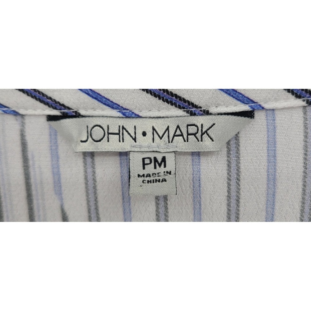 John Mark Patchwork Embroidered Shirt Pm Boho Cot… - image 7